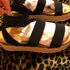 Nature breeze platform elastic sandals